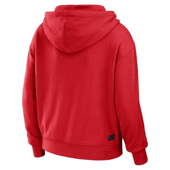 NEW Kansas City Chiefs WEAR by Erin Andrews Light Weight Crop Full-Zip Hoodie - Picture 2 of 3